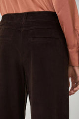 i Blues Pantaloni Donna Wide Leg in velluto / Marrone