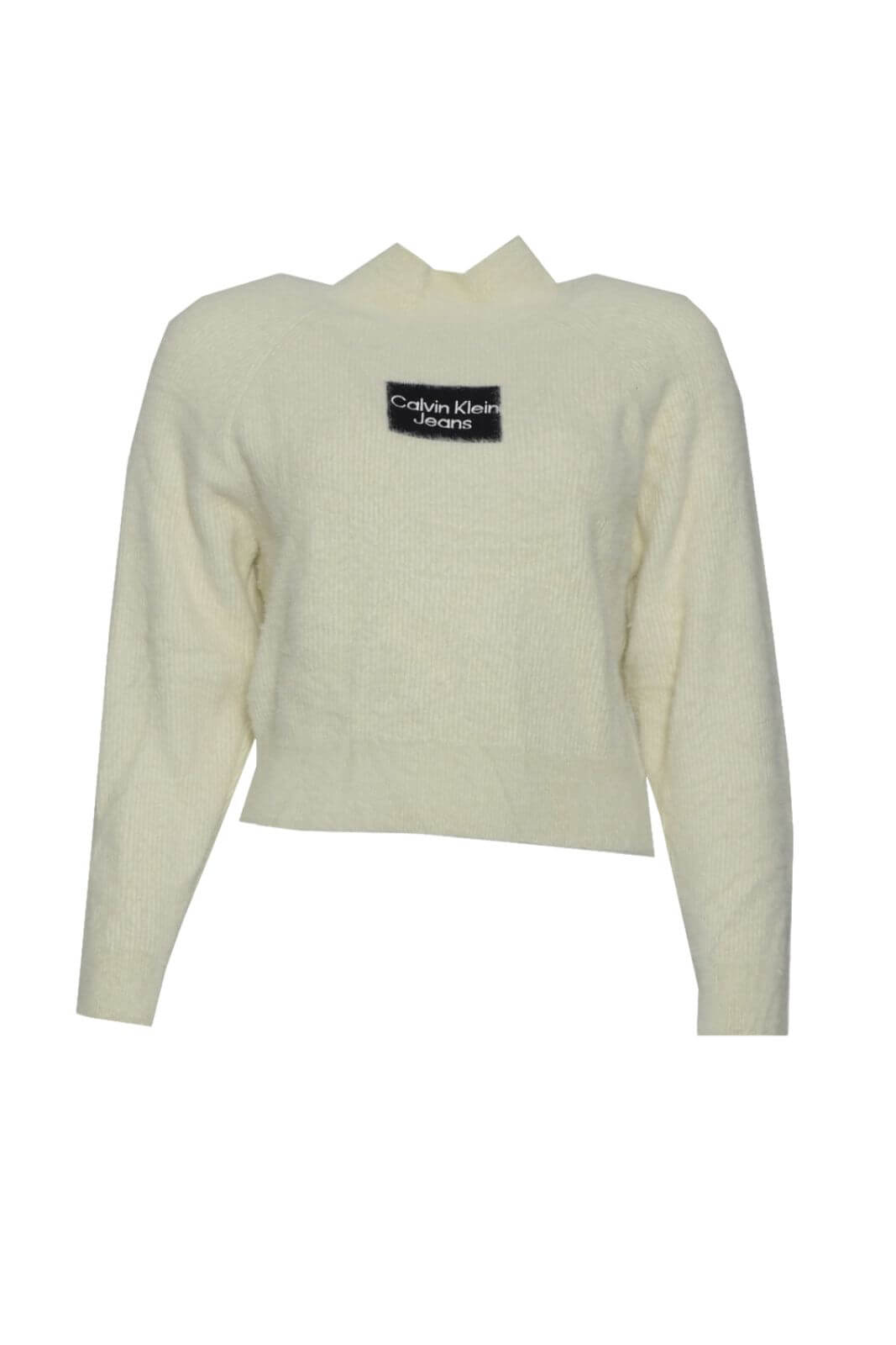 Suéter de cuello alto esponjoso de Calvin Klein para niña