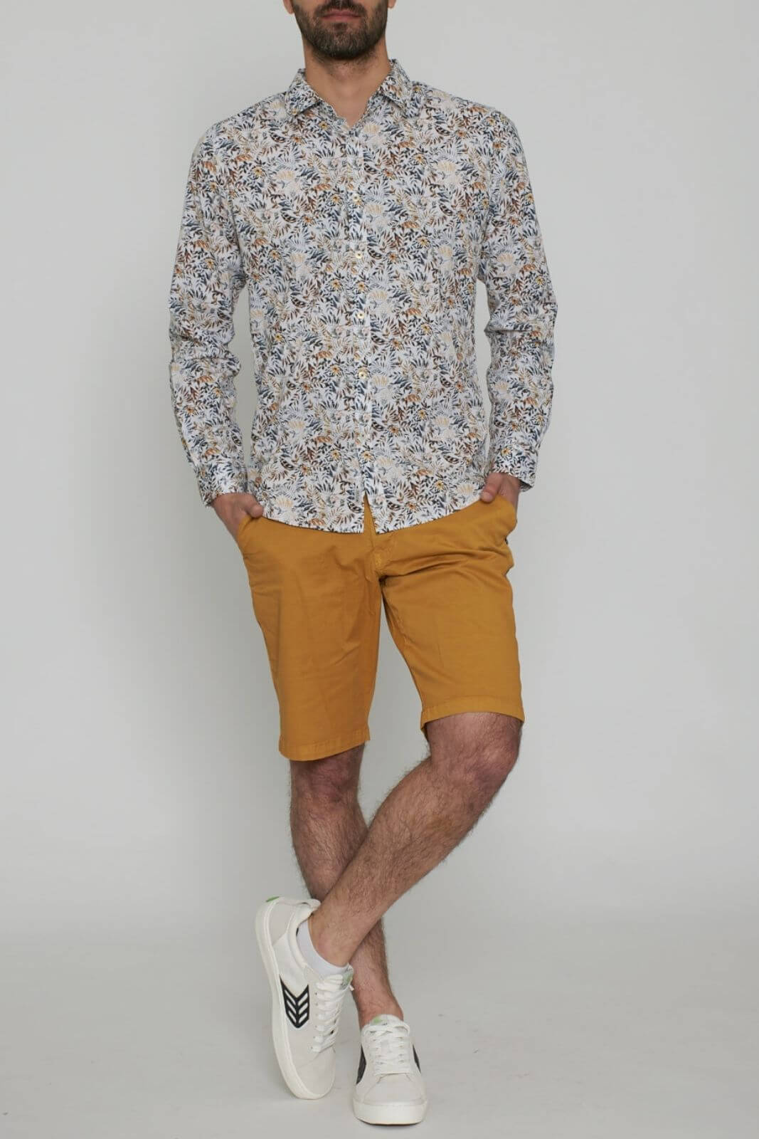 Impure Men's Twill Stretch Bermuda Shorts