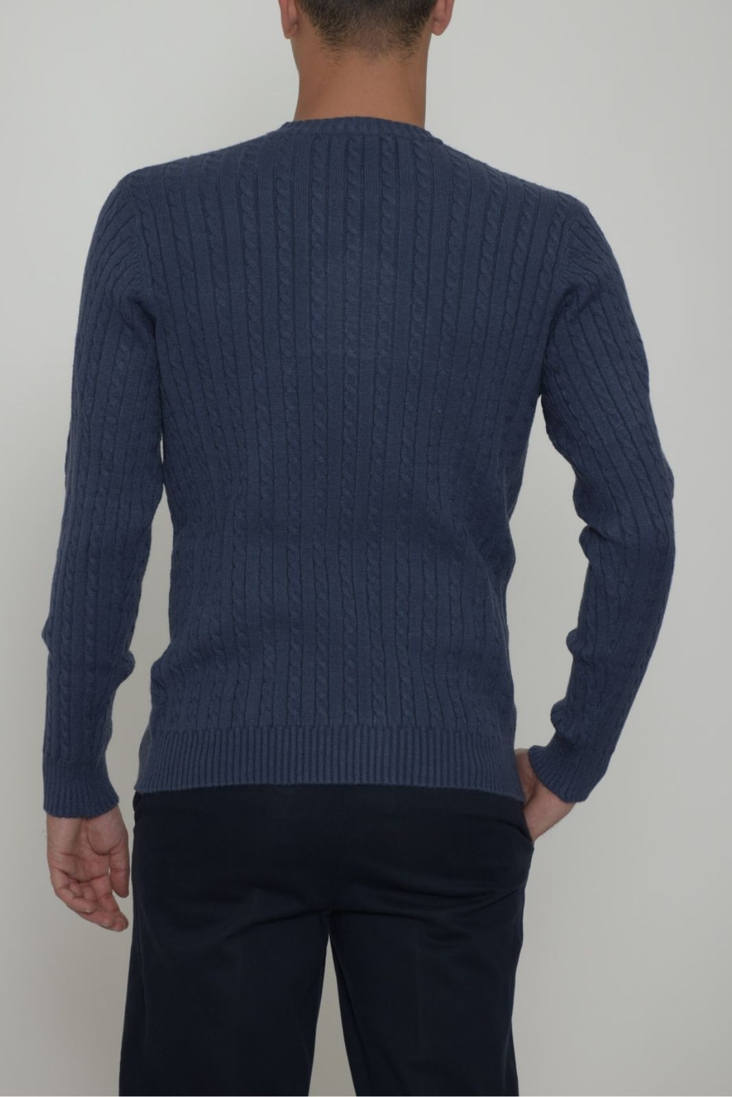 Cashmere Company maglia uomo girocollo a trecce