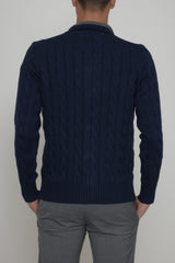 Cashmere Company men's cable knit cardigan