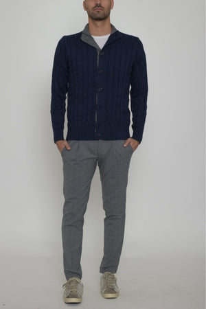 Cashmere Company men's cable knit cardigan