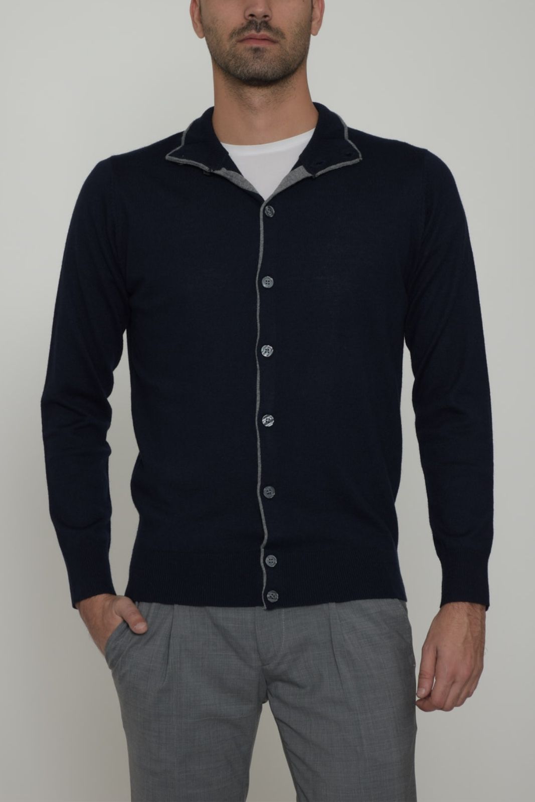 Cashmere Company cardigan uomo con bottoni