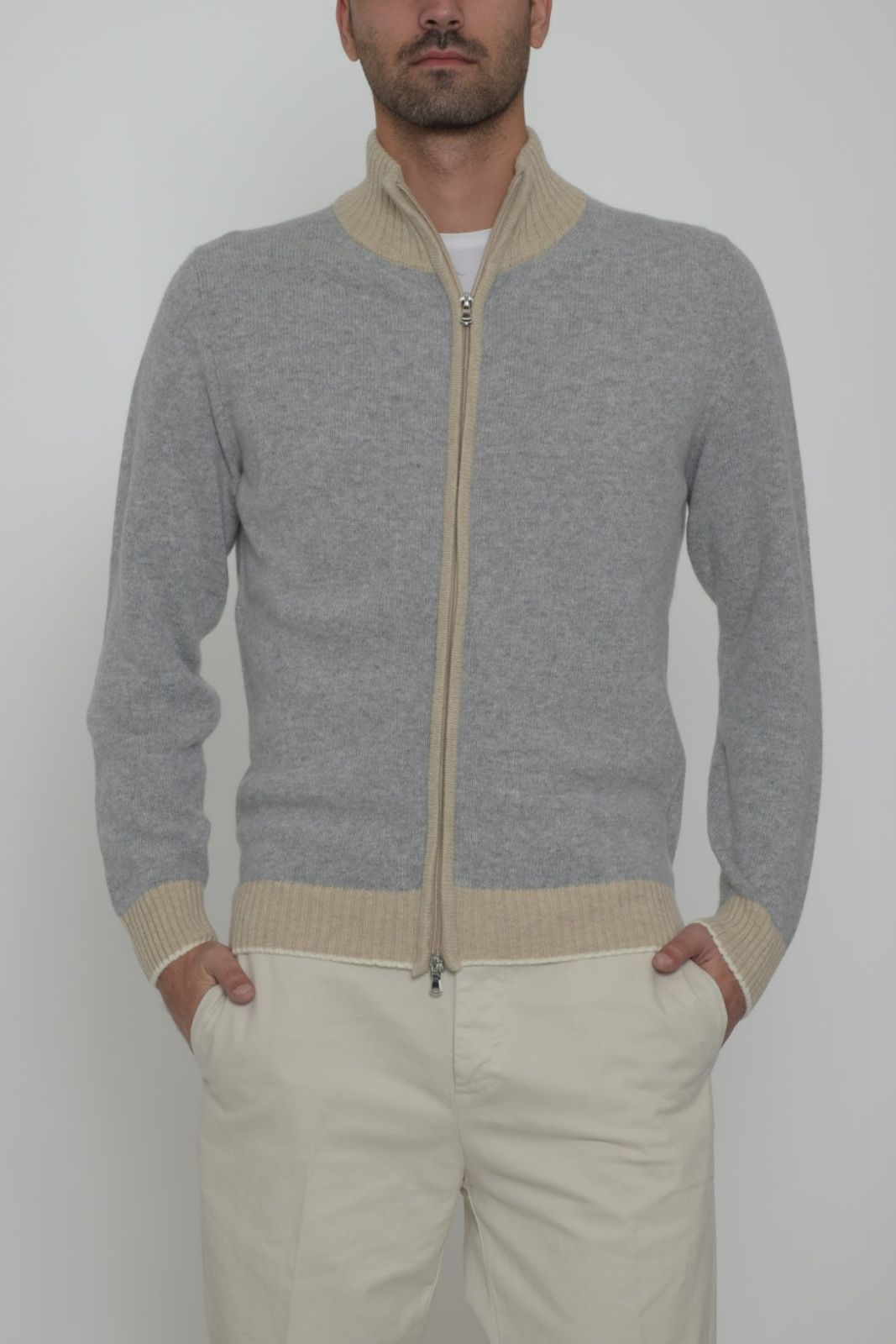 Cashmere Company men's wool blend cardigan