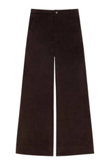 i Blues Pantaloni Donna Wide Leg in velluto / Marrone