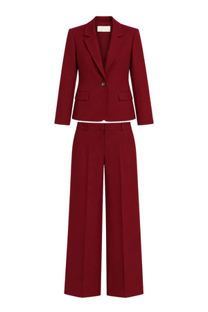 i Blues Tailleur Donna in misto viscosa / Rubino