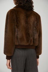 Bomber da donna I Blues in pelliccia sintetica retro