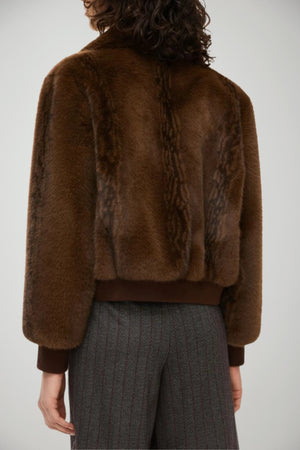 Bomber da donna I Blues in pelliccia sintetica retro