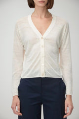 Iblues Cardigan Donna in misto lino / Avorio