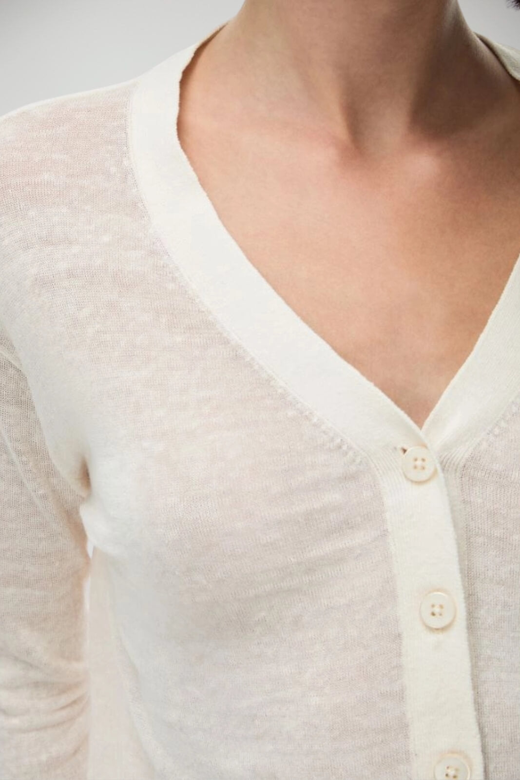 Iblues Cardigan Donna in misto lino / Avorio