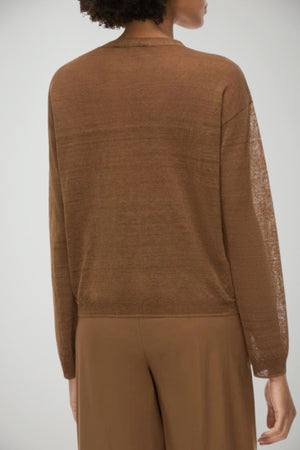 Iblues Cardigan Donna in misto lino / Castagna