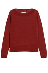 Iblues Maglia Donna scollo a barca misto lino / Bordeaux