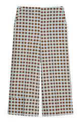 Iblues Pantaloni Donna in misto lino con stampa / Cacao