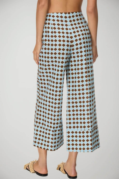 Iblues Pantaloni Donna in misto lino con stampa / Cacao