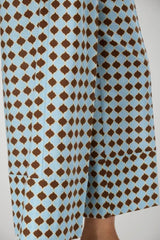 Iblues Pantaloni Donna in misto lino con stampa / Cacao