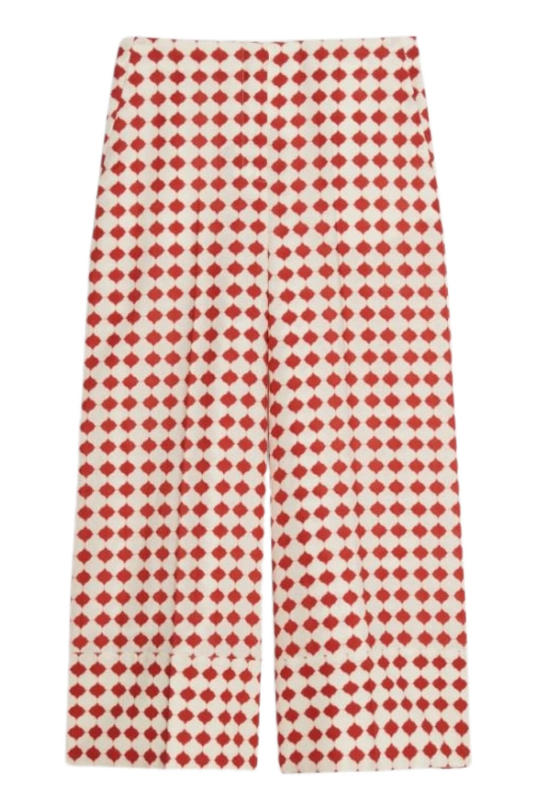 Iblues Pantaloni Donna in misto lino con stampa / Rosso