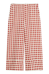 Iblues Pantaloni Donna in misto lino con stampa / Rosso