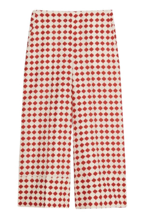 Iblues Pantaloni Donna in misto lino con stampa / Rosso