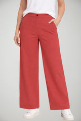 Pantaloni donna iblues wide leg color fragola