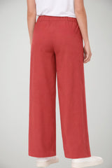 Pantaloni donna iblues wide leg color fragola