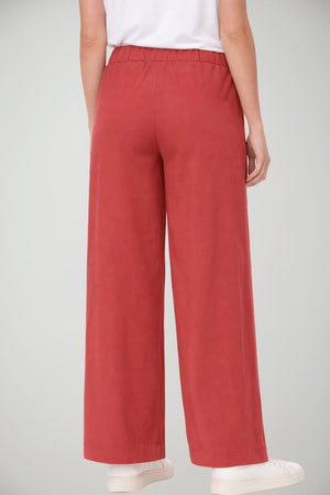 Pantaloni donna iblues wide leg color fragola