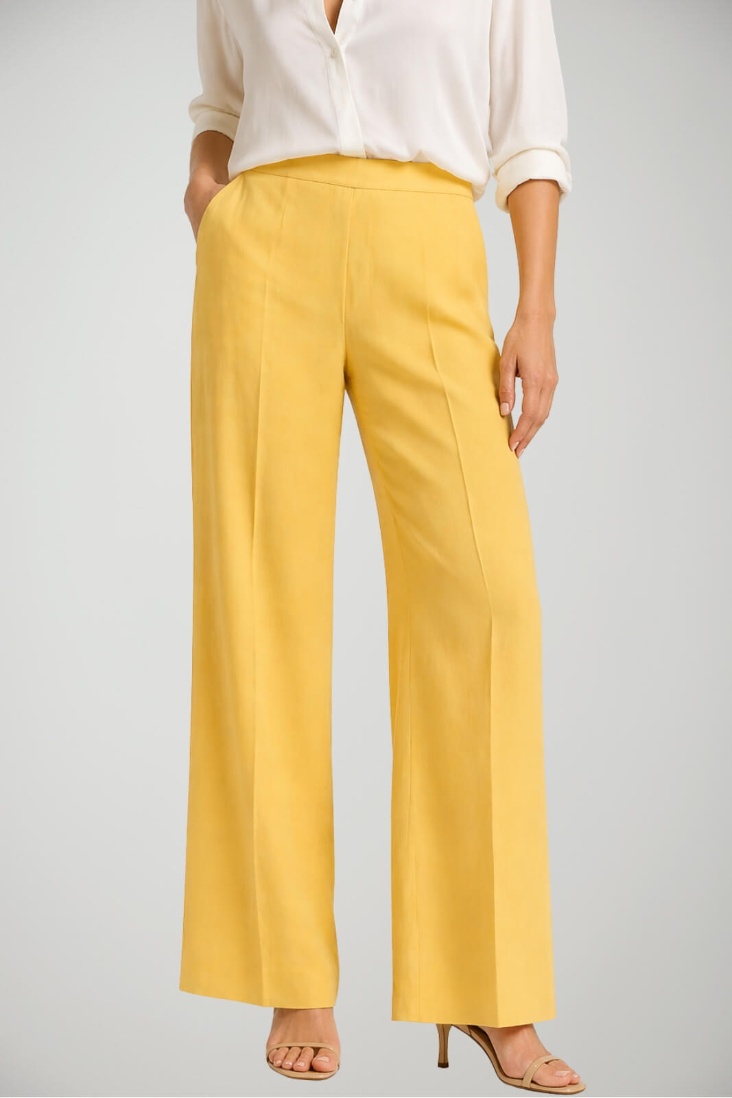 Pantaloni in lino wide leg da donna Iblues 