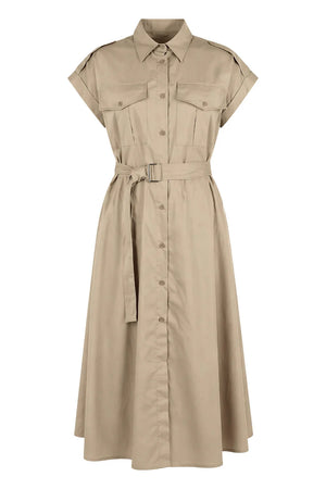 Icona Abito donna chemisier in cotone con  cintura coordinata