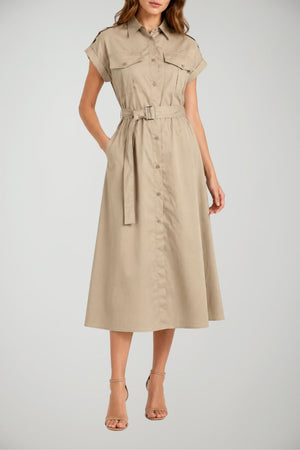 Icona Abito donna chemisier in cotone con  cintura coordinata