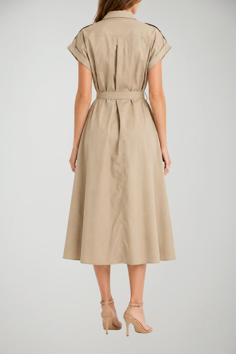 Icona Abito donna chemisier in cotone con  cintura coordinata