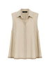 Icona Gilet Donna in Lino con Fondo Sfrangiato