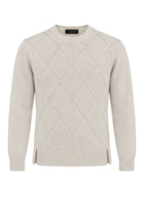 Icona Maglia Donna Fantasia Rombi con Strass