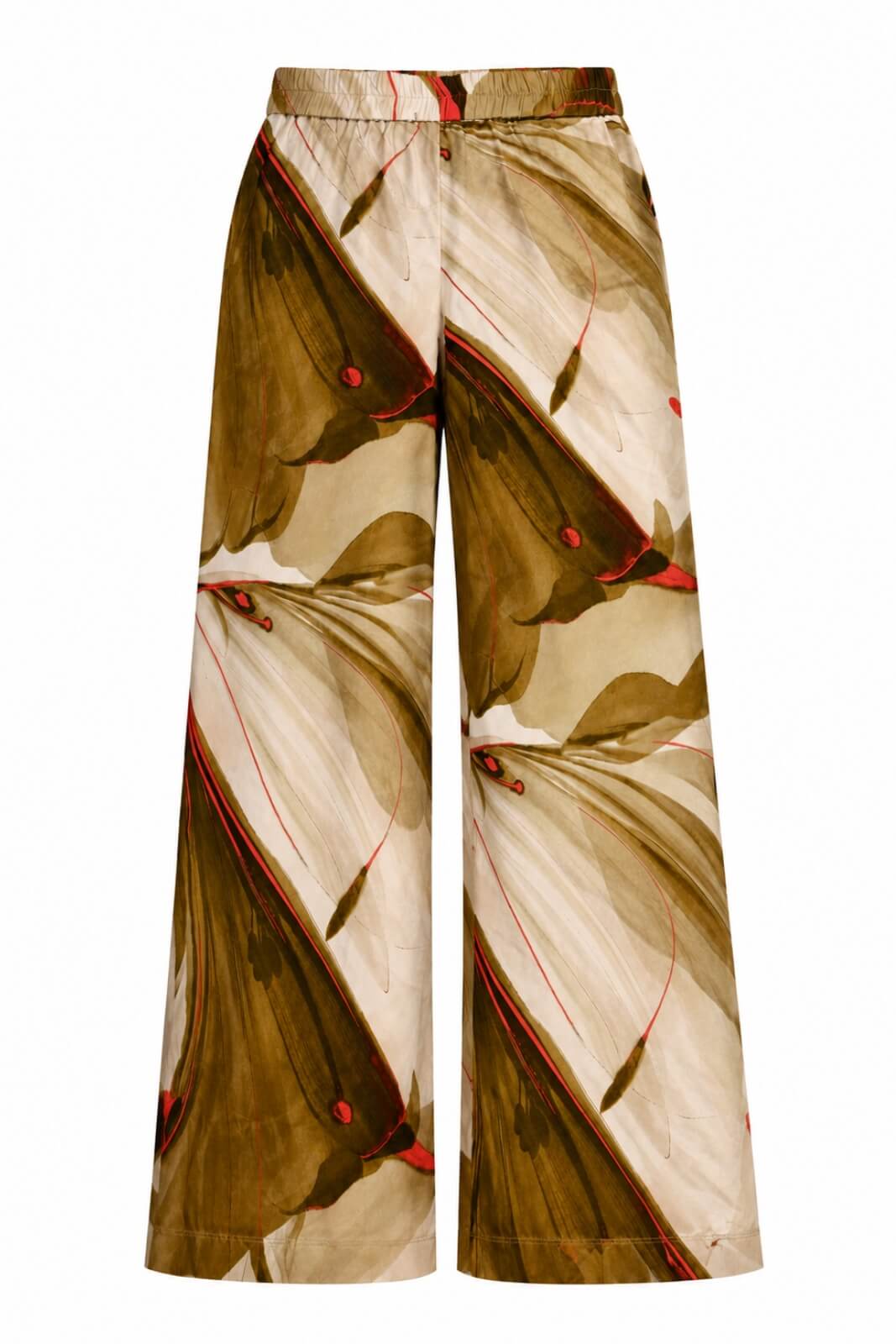 Icona Pantaloni Donna in raso a fantasia