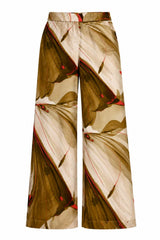 Icona Pantaloni Donna in raso a fantasia