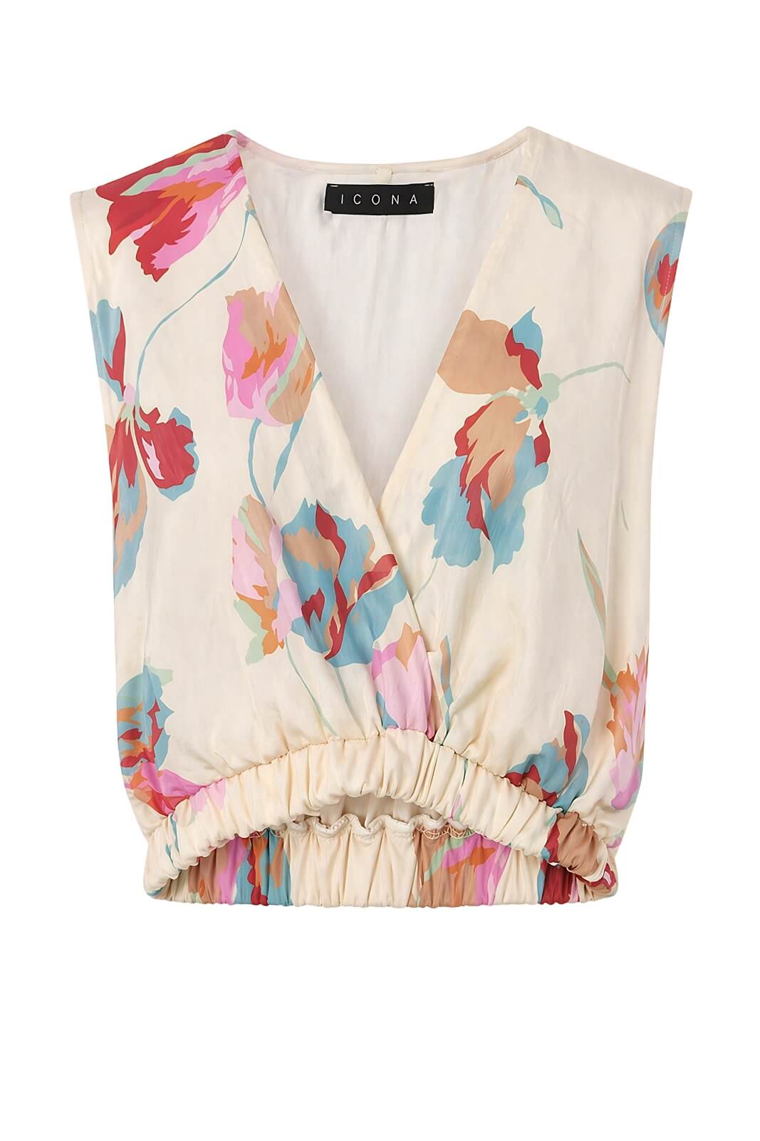 Icona Top Donna con Coulisse in Vita Fantasia Floreale