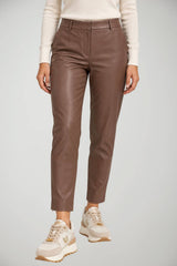 Icona Pantaloni Donna Vita Alta in Ecopelle