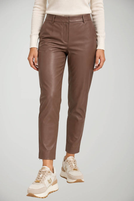 Icona Pantaloni Donna Vita Alta in Ecopelle