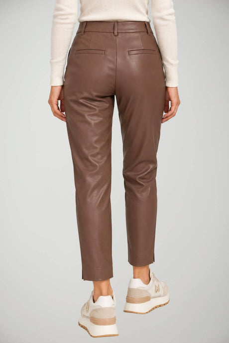 Icona Pantaloni Donna Vita Alta in Ecopelle