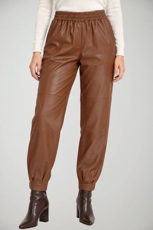 Icona Pantaloni Donna Slip On in Ecopelle