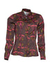 Camicia donna in raso stampa elefanti fronte
