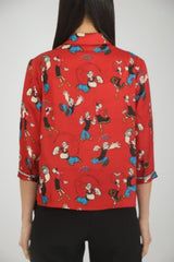 Camicia donna stampa popeye retro