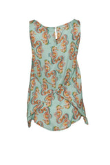 Canotta donna smanicata sea horse retro