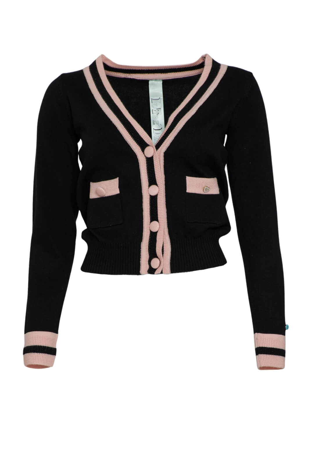 Cardigan da donna Il The delle 5 in maglia con bottoni fronte