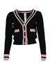 Cardigan da donna Il The delle 5 in maglia con bottoni fronte