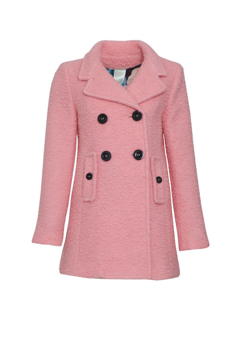 Cappotto doppiopetto in bouclè da donna fronte