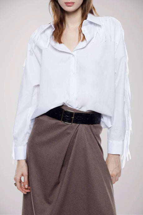 Imperial Camicia Donna oversize con frange