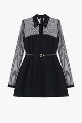 Imperial Abito Donna con maniche trasparenti e cintura