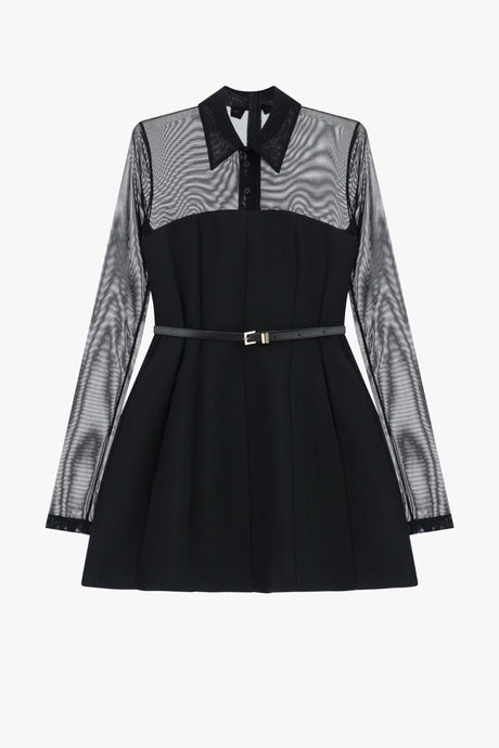 Imperial Abito Donna con maniche trasparenti e cintura