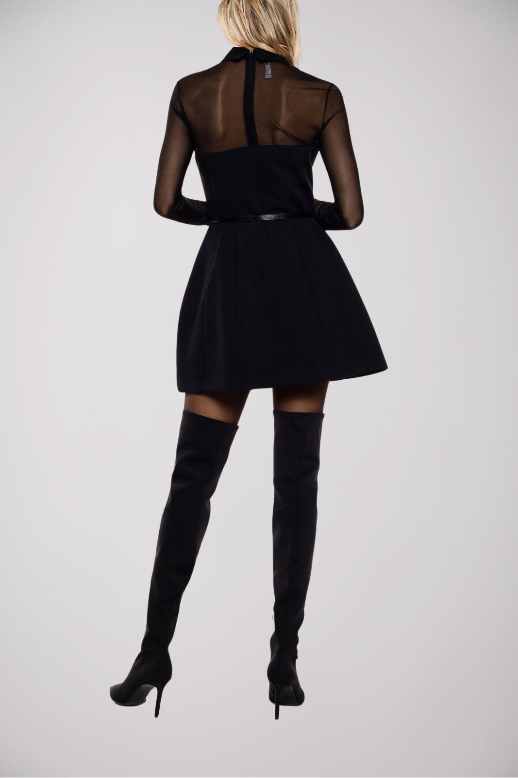 Imperial Abito Donna con maniche trasparenti e cintura