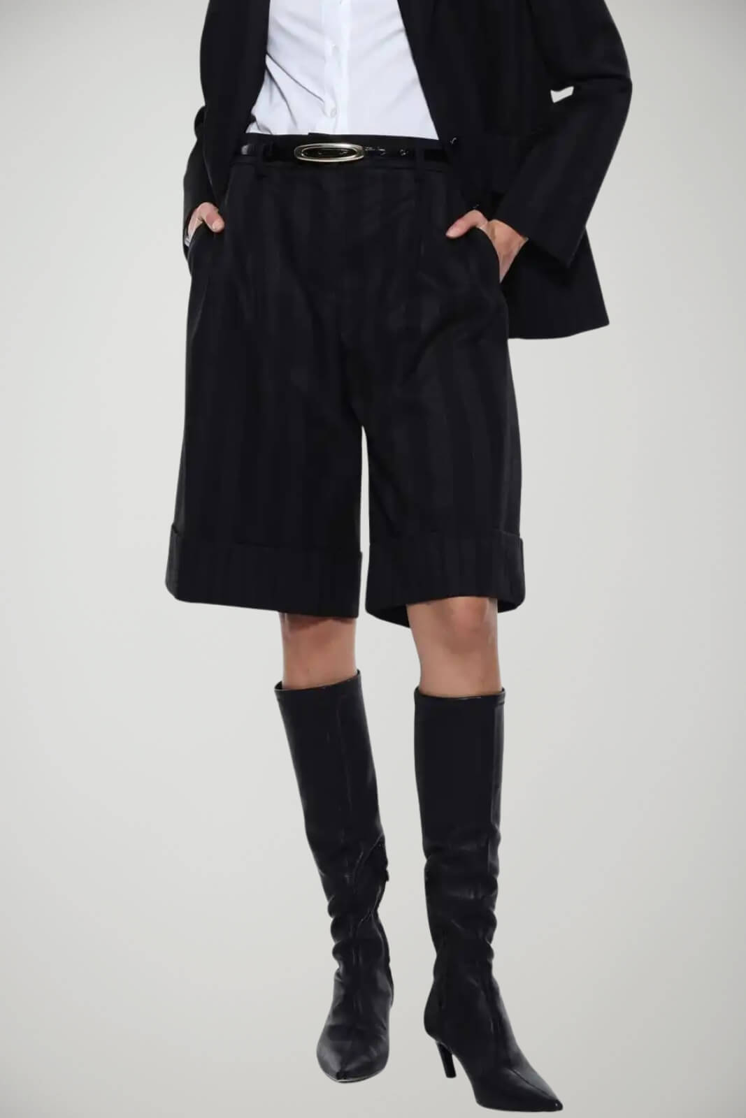 Bermuda da donna Imperial a righe con pences