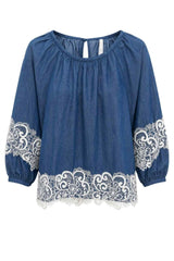 Imperial Blusa Donna con dettagli in pizzo